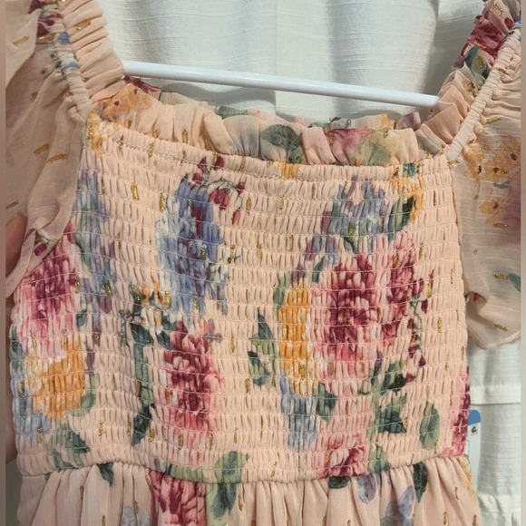 NWT Rare editions blush floral dress - Picture 2 of 9